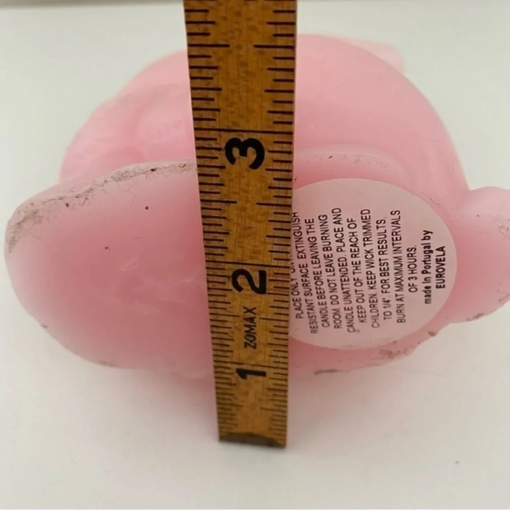 PIER 1 Pink Easter Bunny Rabbit Wax Candles Set of 2